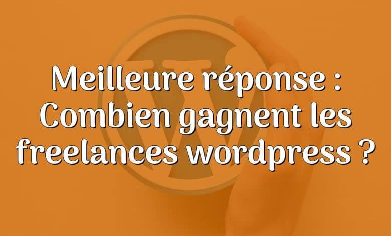 Meilleure réponse : Combien gagnent les freelances wordpress ?